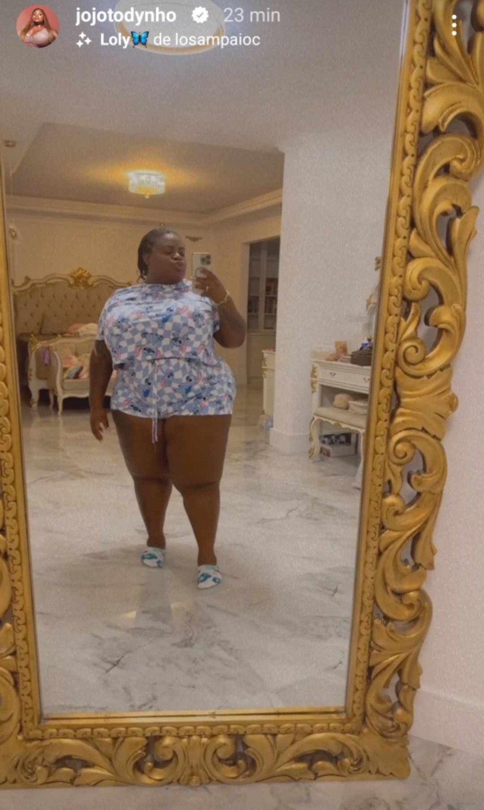 Jojo Todynho mostrou corpo em foto no espelho após quase uma semana de cirurgia — Foto: Reprodução Instagram