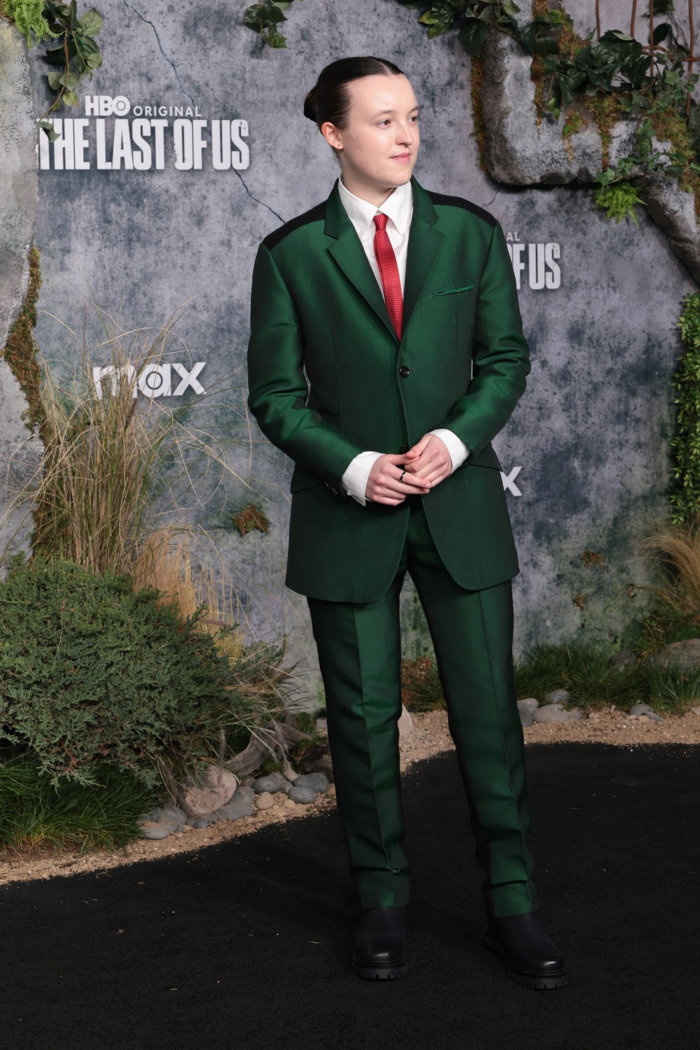 Bella Ramsey na estreia da 2ª temporada da série original da HBO 'The Last Of Us' — Foto: Getty Images
