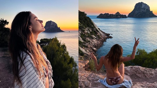Alessandra Ambrosio posta cliques relaxando em Ibiza: 'Inspire, expire...'