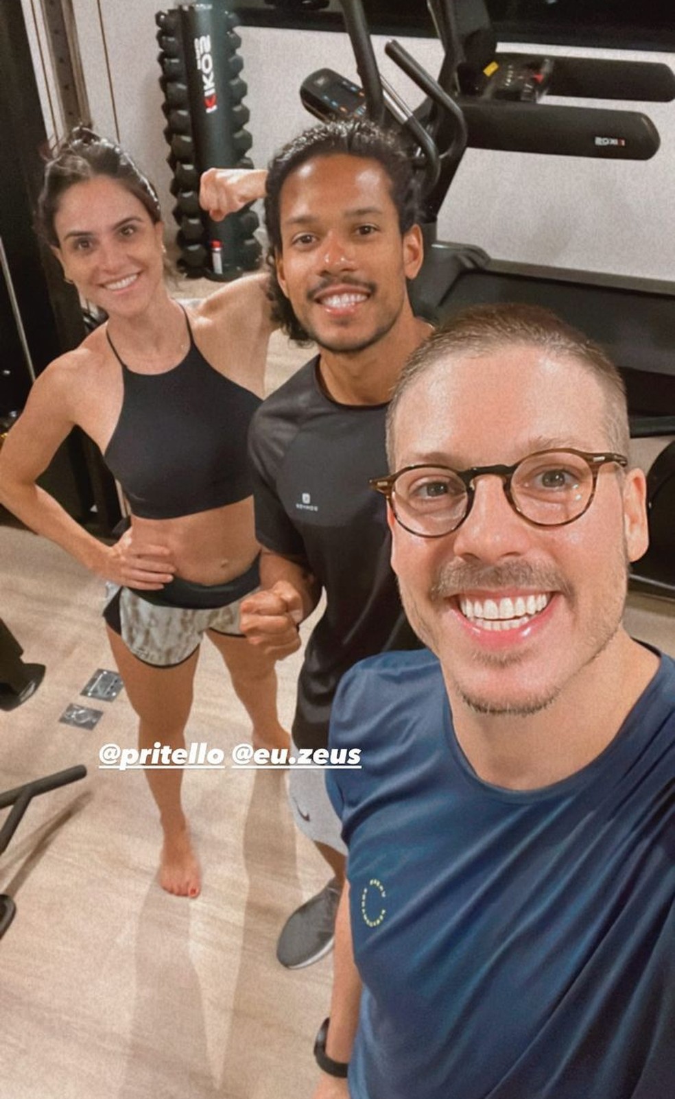 Fábio Porchat e namorada treinaram juntos — Foto: Reprodução/ Instagram