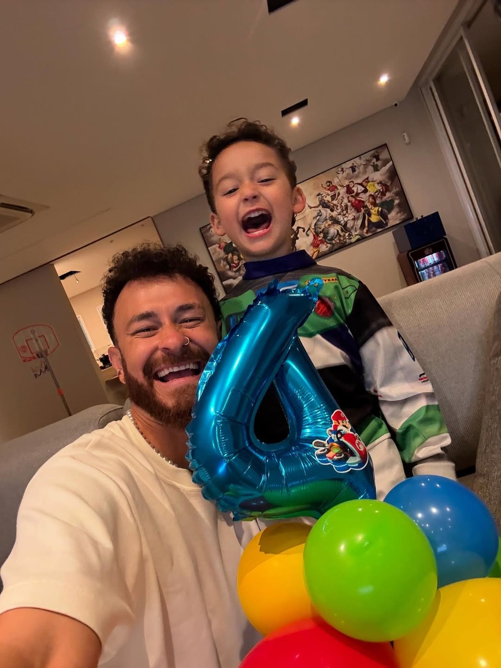 Bianca Andrade e Fred Bruno fazem festas de aniversário separadas para o filho, Cris — Foto: Reprodução/Instagram