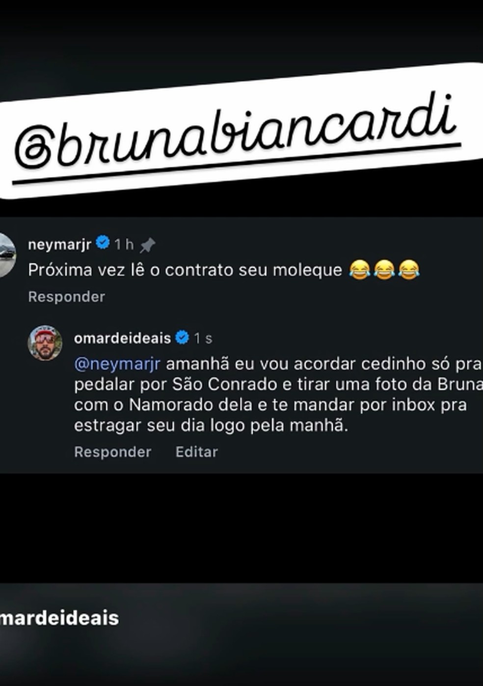 Luana Piovani volta a alfinetar Bruna Biancardi após levar invertida — Foto: Reprodução/Instagram