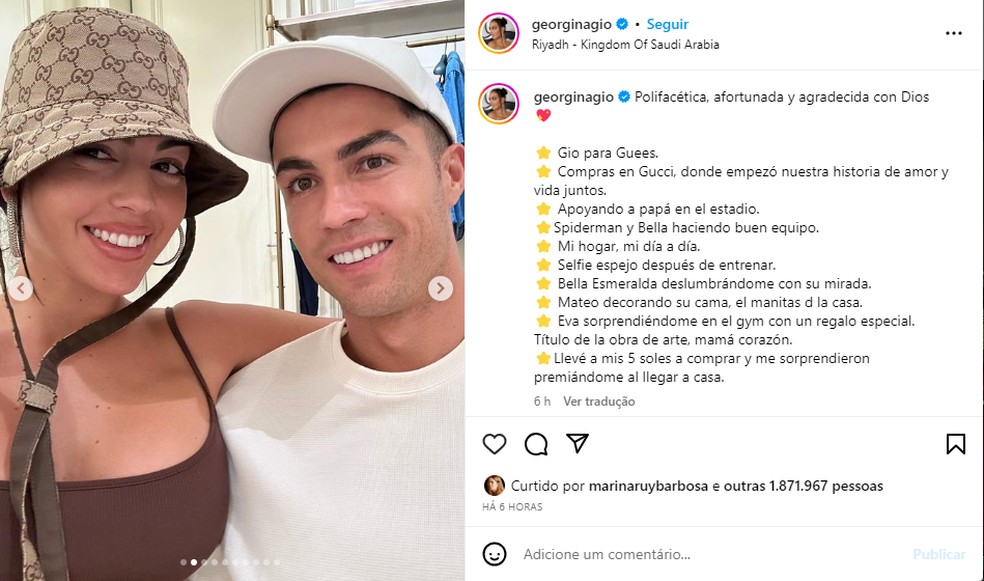 Georgina Rodríguez partilha look sexy para treinar