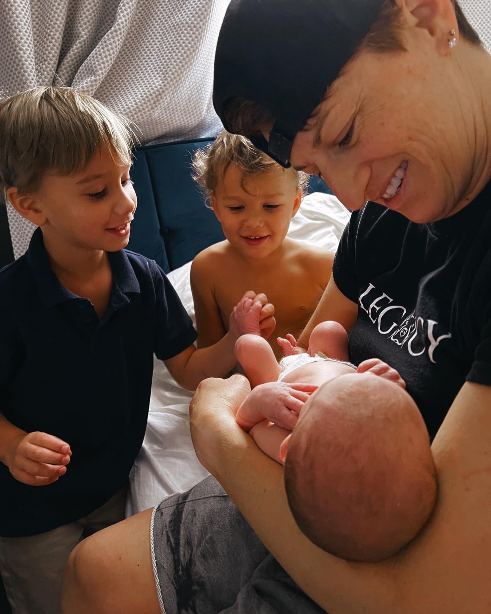 Maddy com os pequenos — Foto: reprodução/instagram