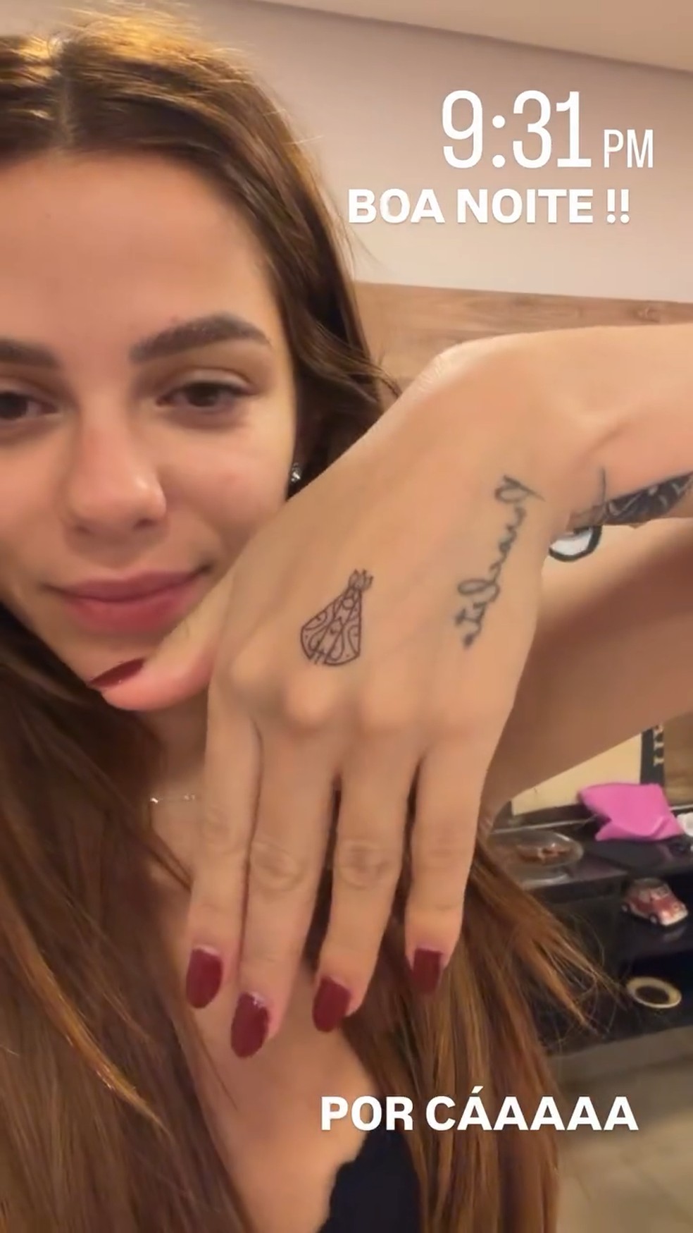 Key Alves tatua imagem de Nossa Senhora — Foto: Reprodução/ Instagram @keyalves