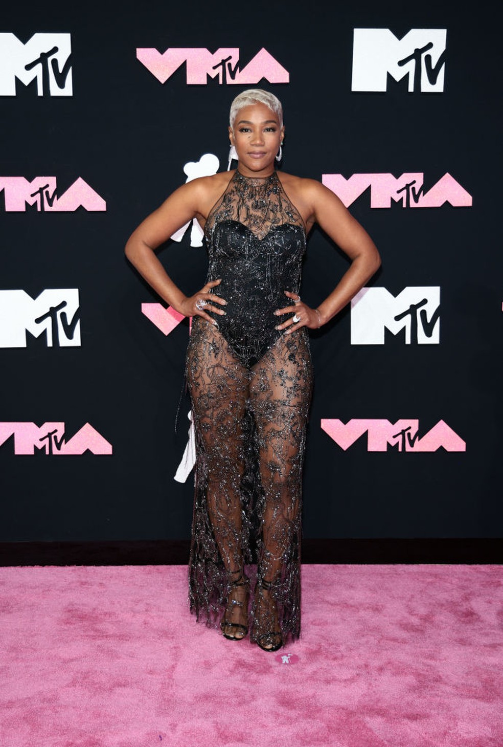 Tiffany Haddish veste Jason Wu no VMA 2023 — Foto: Getty Images