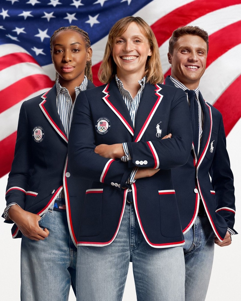 Uniforme da delegação dos Estados Unidos — Foto: Reprodução/Instagram @teamusa