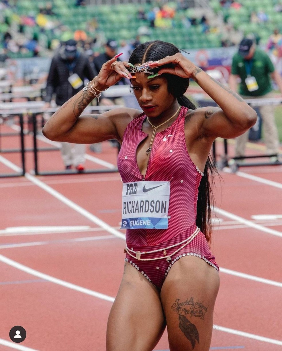 Sha'Carri Richardson, a velocista mais estilosa das Olimpíadas, já fez prova até de meia-arrastão