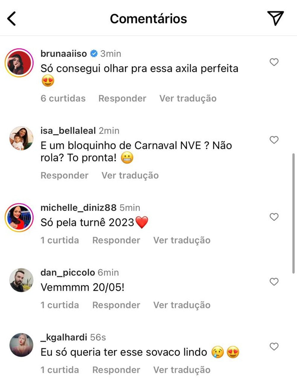 Sandy posta foto e fãs elogiam axila: ‘Sovaco lindo’