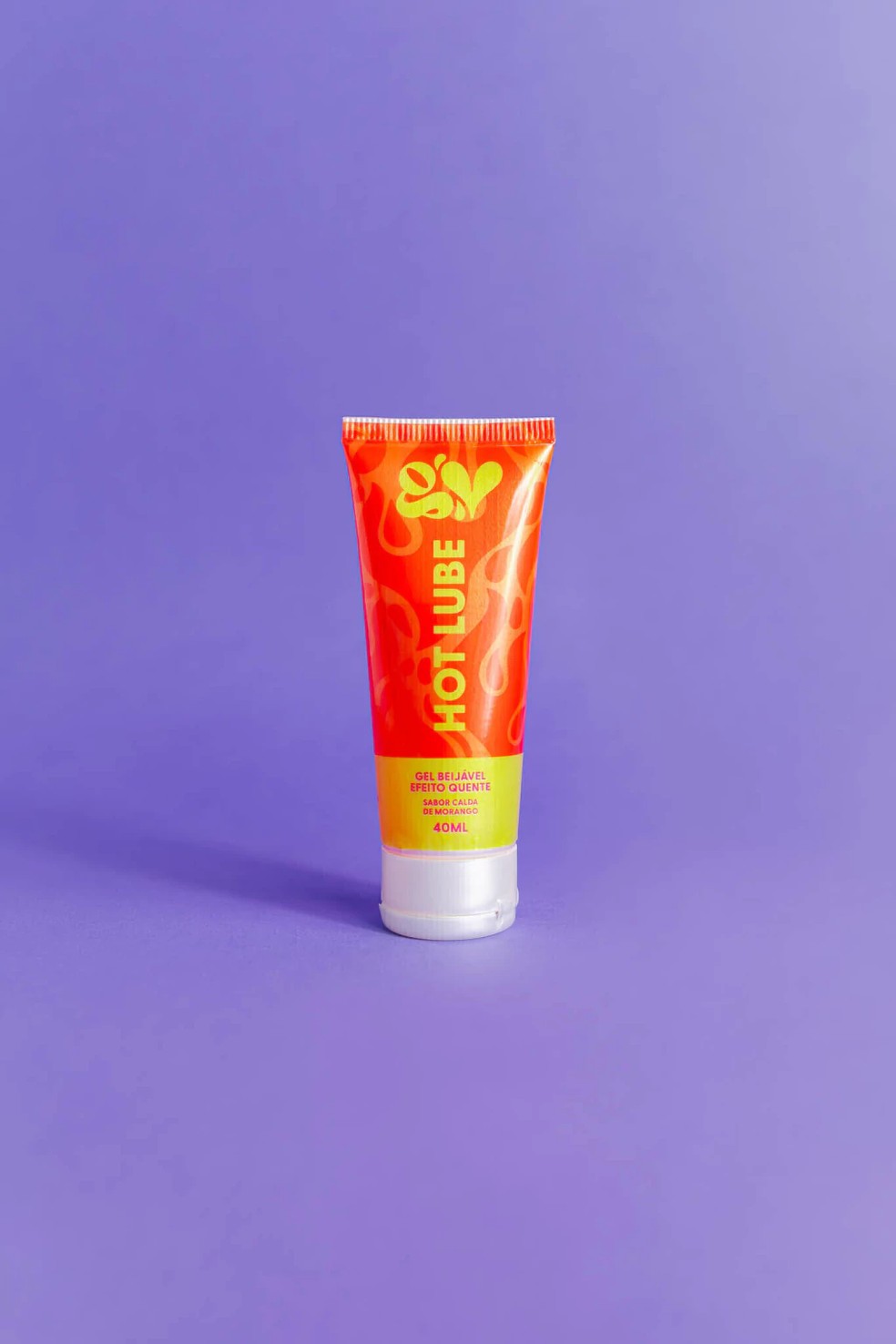 Hot Lube Gel beijável com efeito quente Sabor Calda de Morango, de Good Vibres — Foto: Divulgação