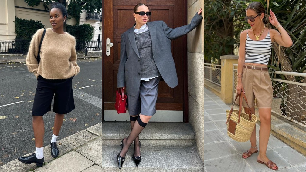 Bermudas de alfaiataria combinam com sutéteres, blazers, camisetas e muito mais — Foto: Reprodução/Instagram