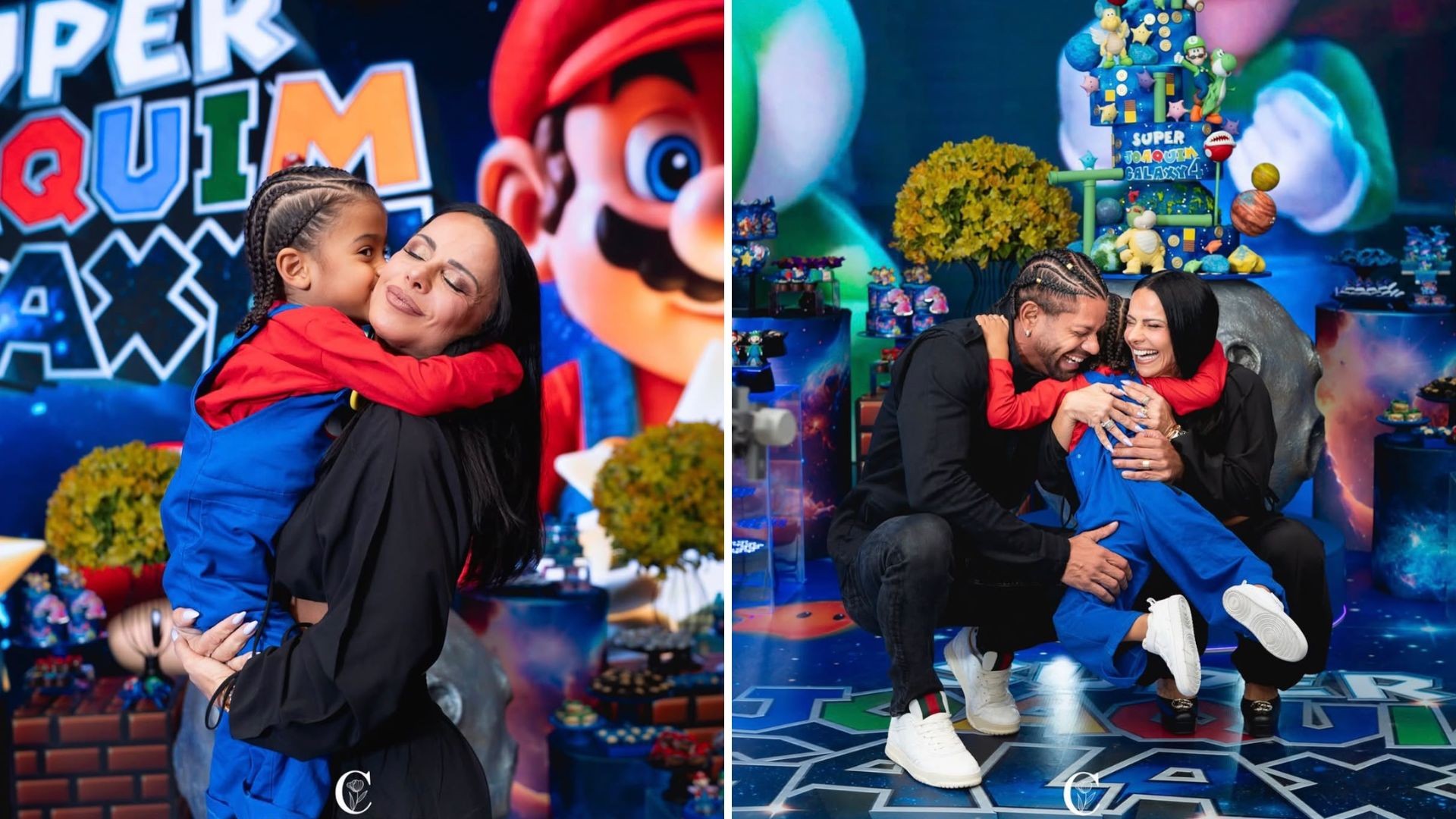 Viviane Araújo celebra 4 anos do filho com festa temática de Super Mario Bros: 'Parece que foi ontem que você chegou'