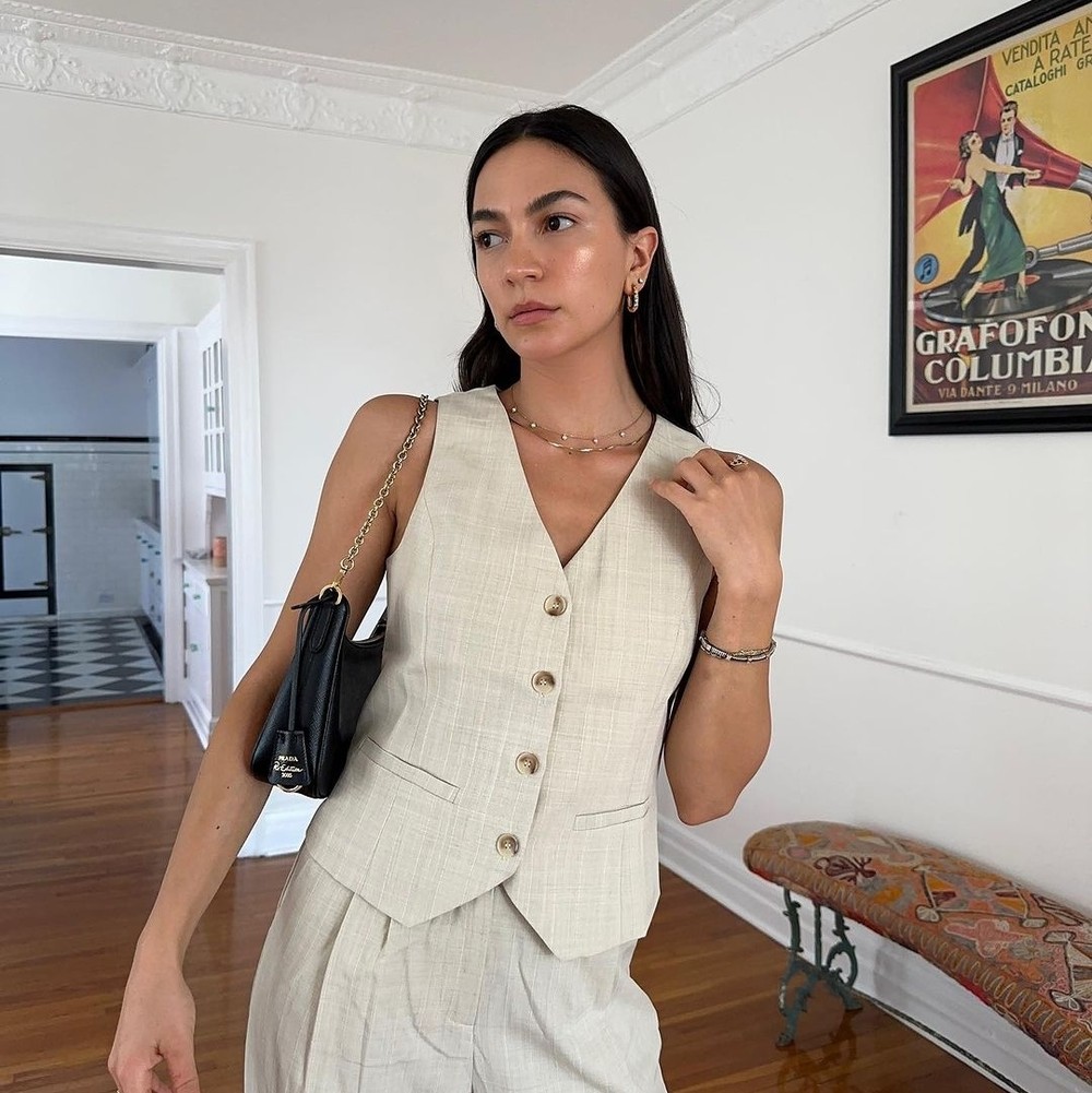 Look Com Colete Alfaiataria