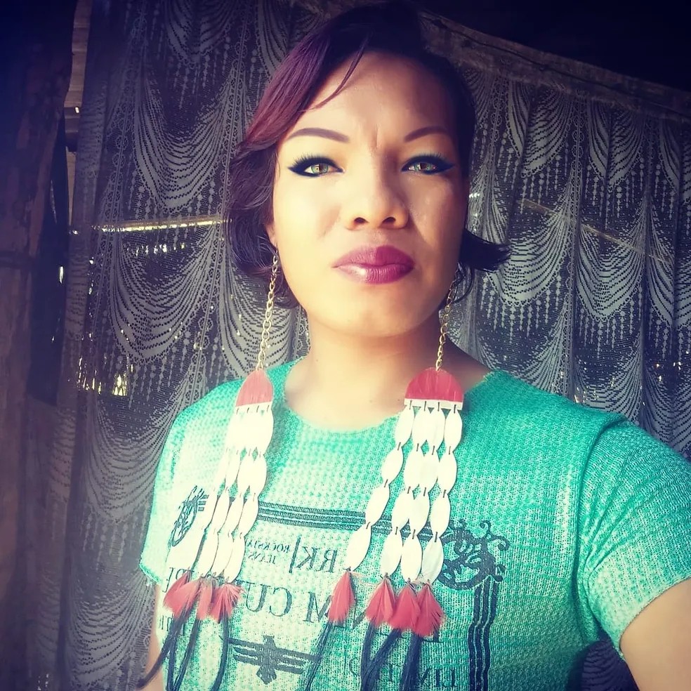 Majur Harachell Traytowu foi a primeira cacica trans do Brasil — Foto: Reprodução
