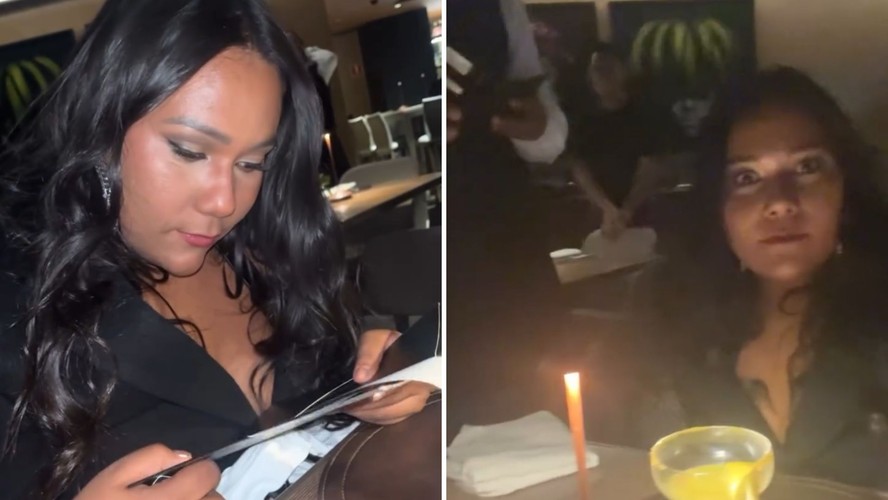 Ex-BBB Chaiany se choca com o valor da conta durante jantar com Gabi: 'Parcela?'