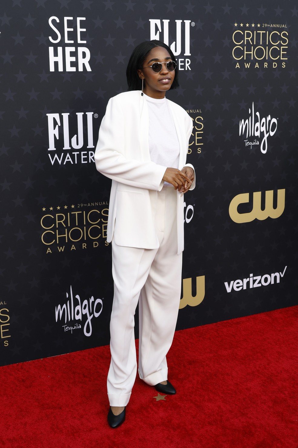 Ayo Edebiri é dona de um dos estilos mais interessantes do momento — Foto: Getty Images