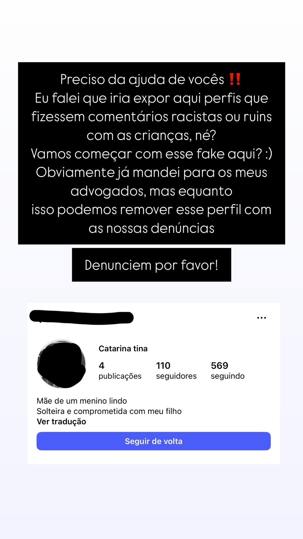 Bruna Biancardi pede ajuda dos seguidores e aciona advogados ap&oacute;s  coment&aacute;rios racistas contra Mavie