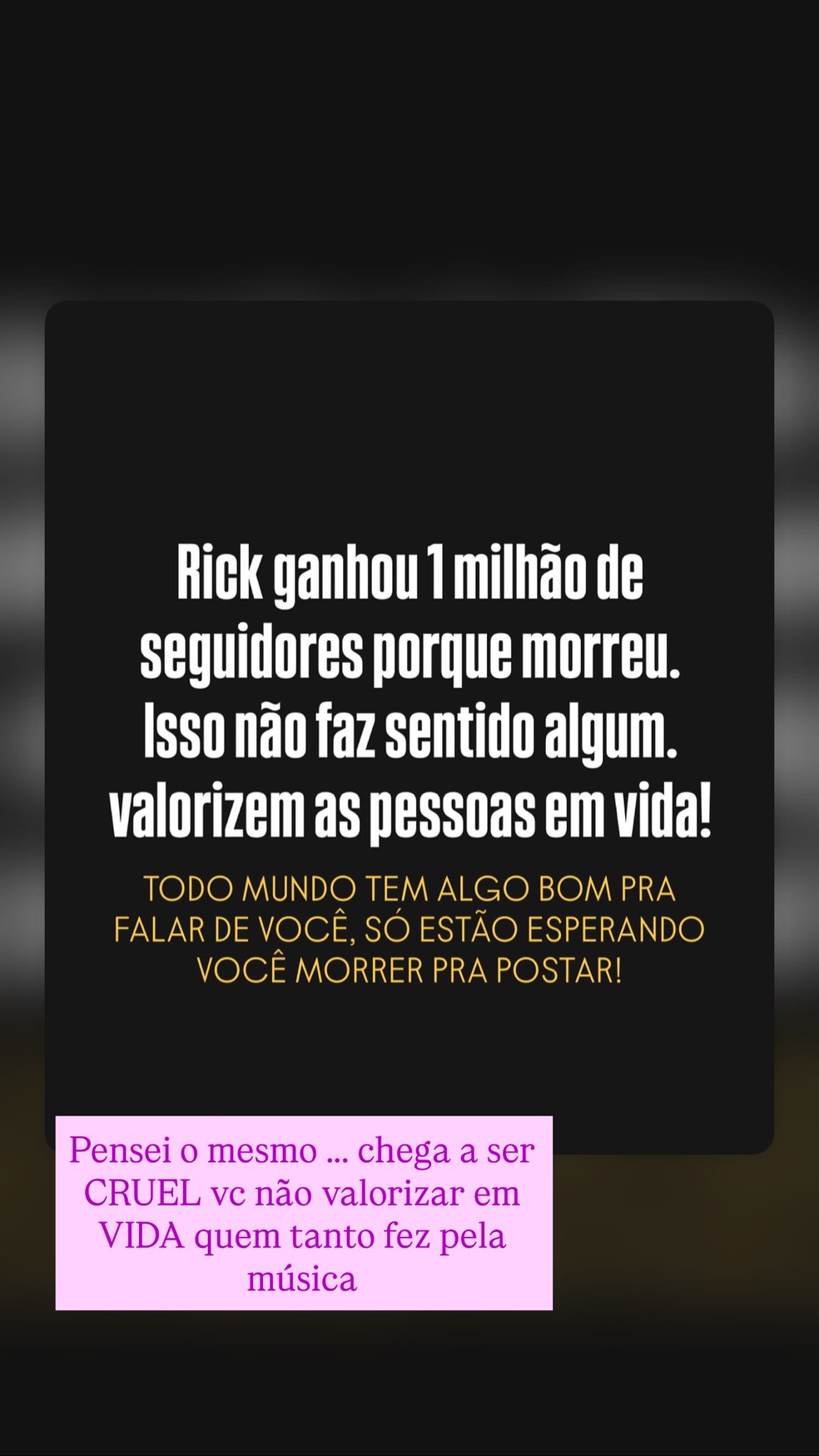 Roberta Miranda critica — Foto: Reprodução/Instagram