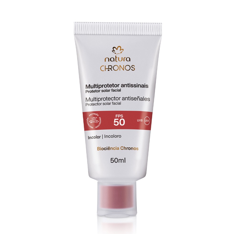 Multiprotetor Antissinais FPS 50 Chronos, de Natura, R$ 99,90 — Foto: Divulgação