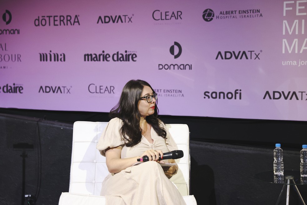Daniela Tófoli no Festival Mina Marie Claire em São Paulo — Foto: Carine Wallauer