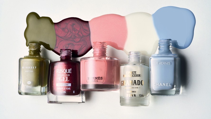 Cores de esmaltes em altas