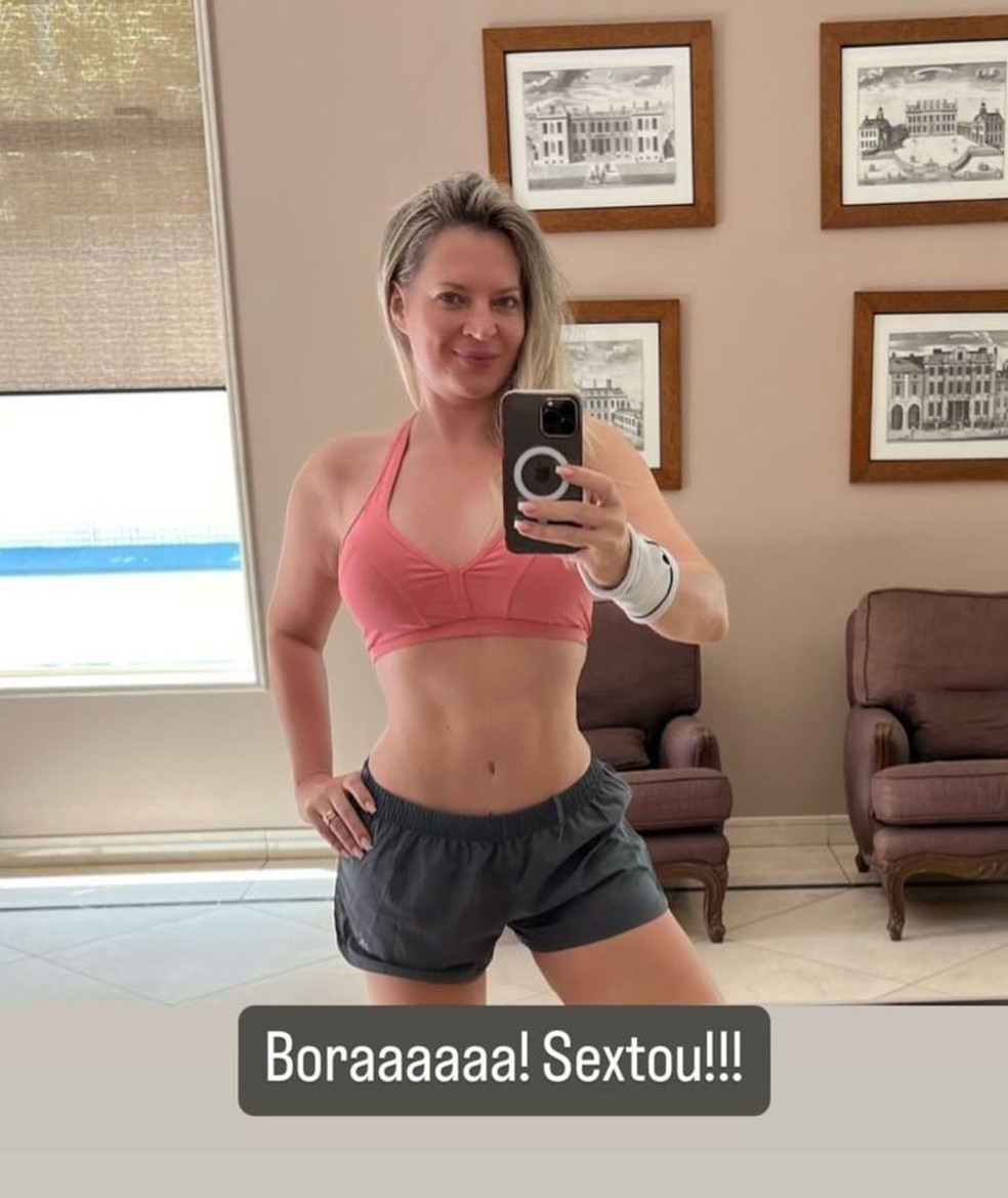 Joice Hasselmann mostrou como começou sua sexta-feira — Foto: Reprodução/ @bemestarcomjoice