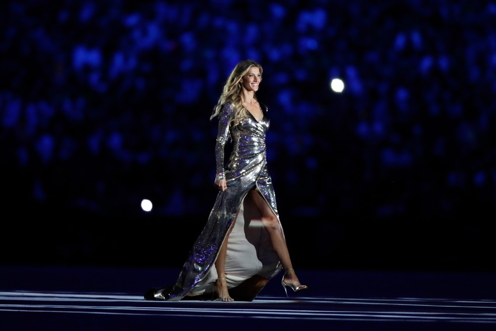 Gisele na abertura dos Jogos Olímpicos de 2016 — Foto: Getty Images