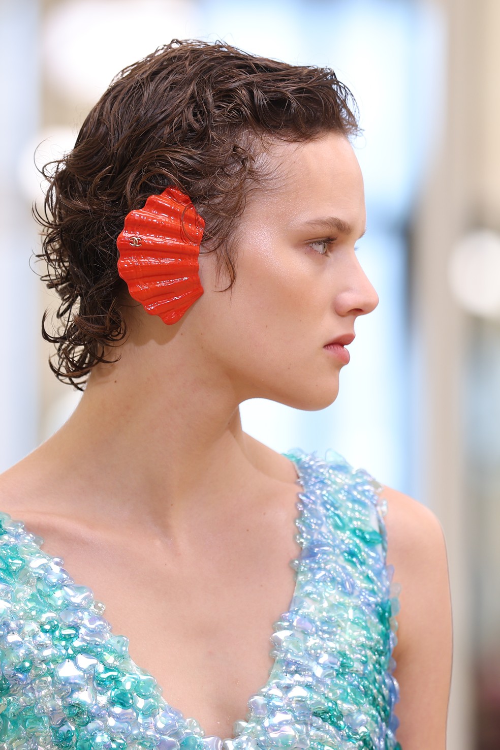 Beleza do desfile  Chanel Cruise 2027 — Foto: Getty Images