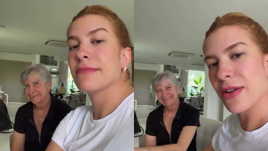 Na reta final da gravidez, Lore Improta relata falta de ar e ganha ajuda da mãe
