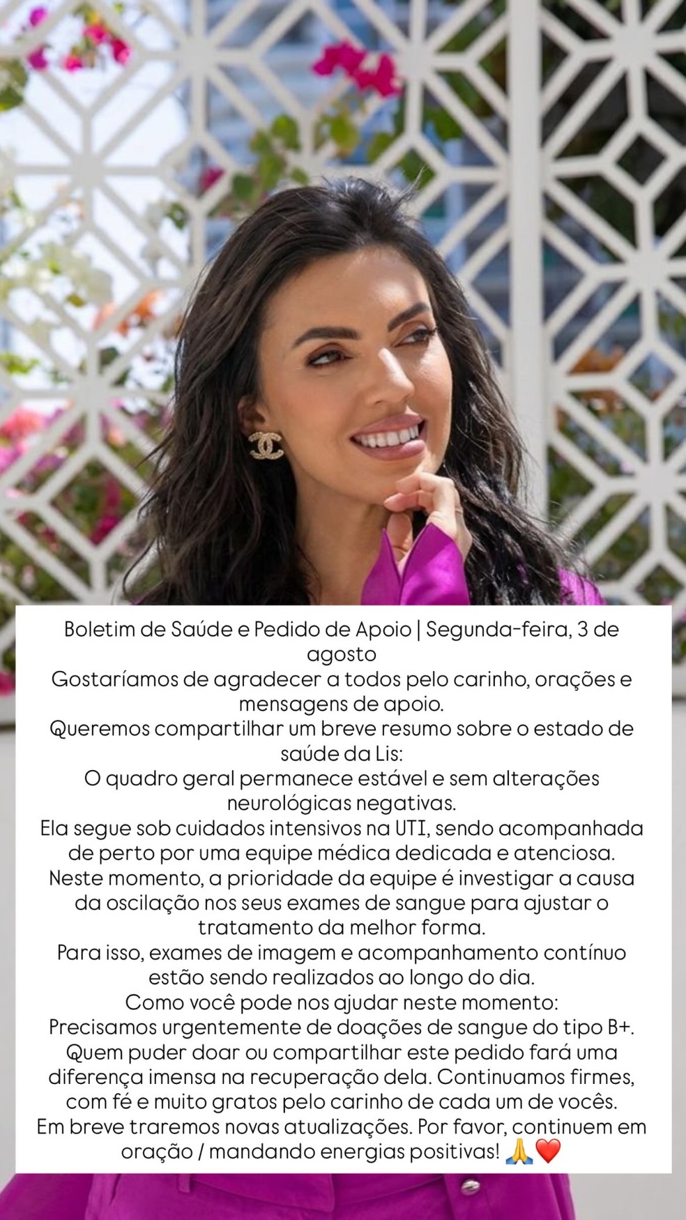 Influenciadora brasileira está na UTI na Indonésia — Foto: Reprodução/ Divulgação