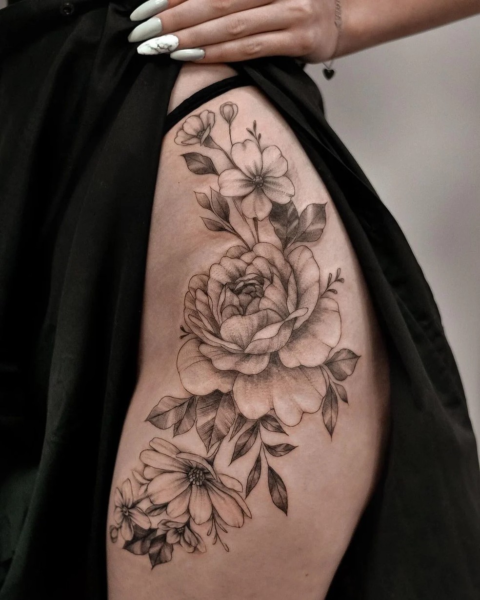 Ideias De Tatuagem Na Coxa Feminina