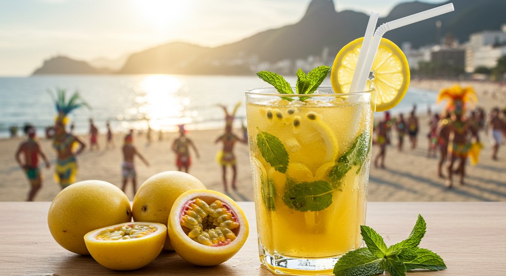 Drinks para o Carnaval:  Mojito Tropical — Foto: Imagem gerada por IA