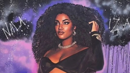Iza se emociona com mural feito em sua homenagem: 'Muito carinho'