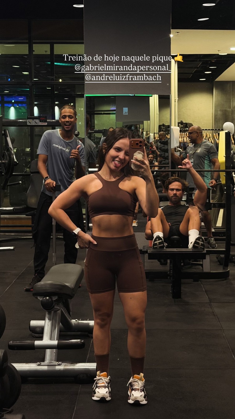 Larissa Manoela treinou com o marido, André Luiz Frambach — Foto: Reprodução/Instagram