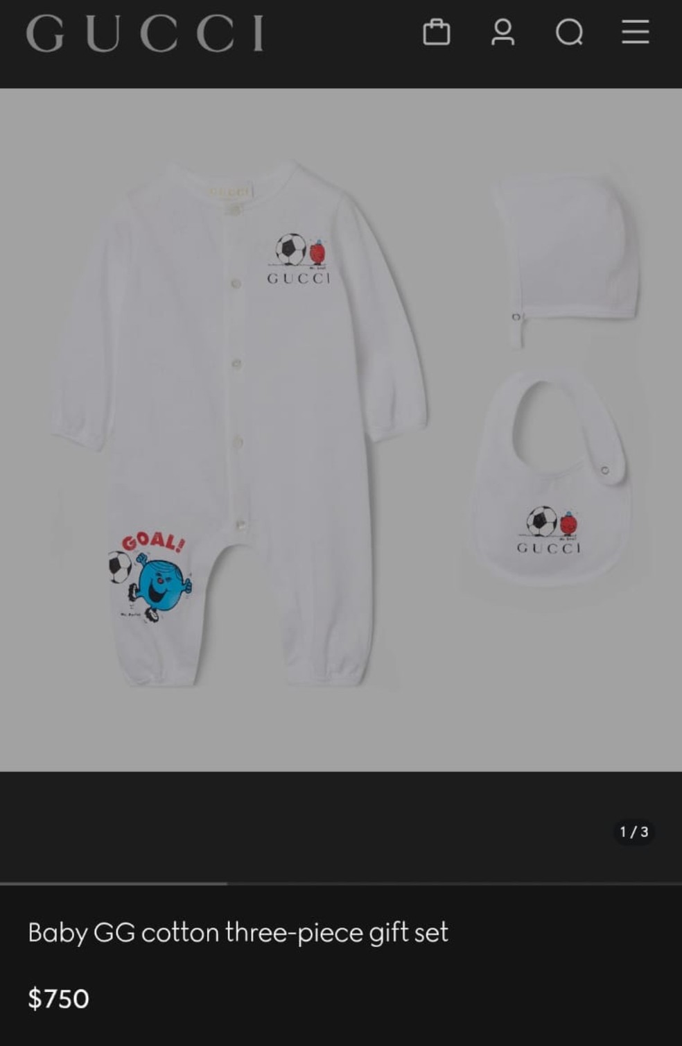 Grávida do primeiro filho com Endrick, Gabriely abre guarda-roupas do bebê e mostra peça de R$ 3,7 mil — Foto: Gucci