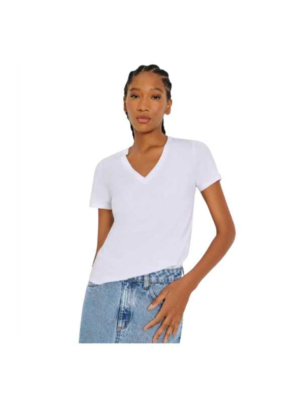 Blusa básica com decote em V Hering