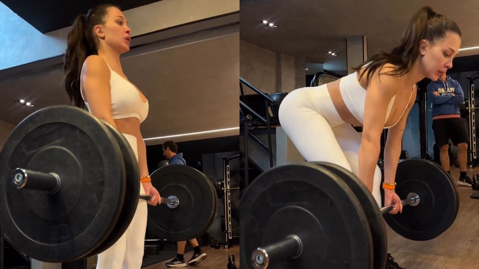 Flavia Pavanelli mostra rotina de treino pesado — Foto: Reprodução/Instagram