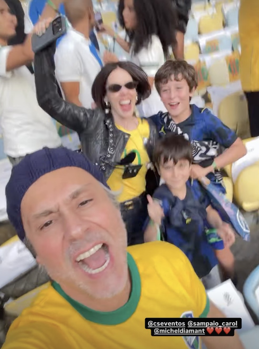 Alexandre Nero vai ao último amistoso do Brasil em solo nacional antes da Copa do Mundo — Foto: Reprodução / Instagram