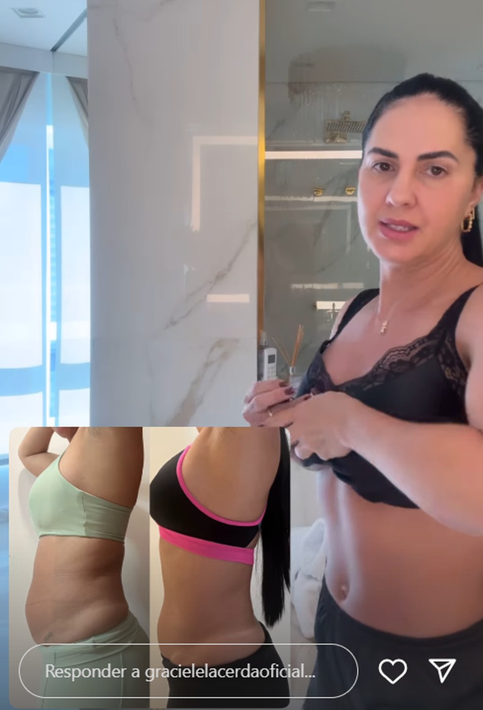 Graciele Lacerda compartilhou mudança no corpo — Foto: Reprodução/ Instagram