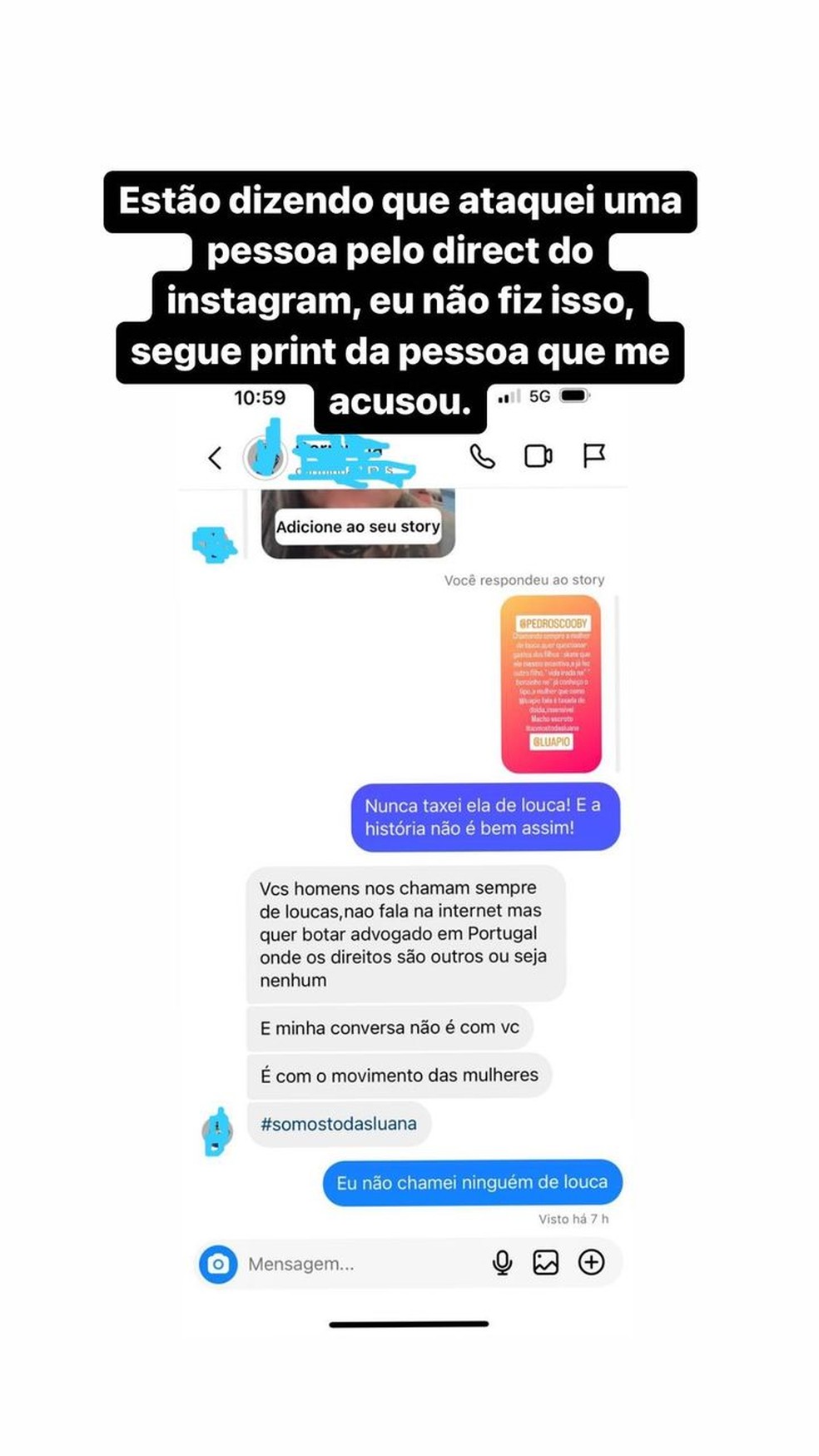 Pedro Scooby rebate Luana Piovani — Foto: reprodução/instagram