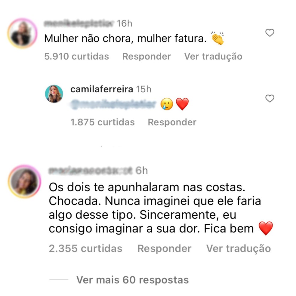 Ex de Thiago Nigro recebe apoio de seguidores após anúncio do relacionamento de Thiago Nigro e Maíra Cardi — Foto: Reprodução/Instagram