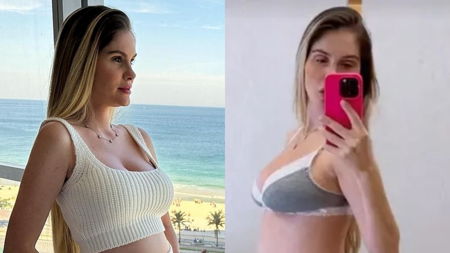 Bárbara Evans mostrou o corpo real em gravidez de gêmeos