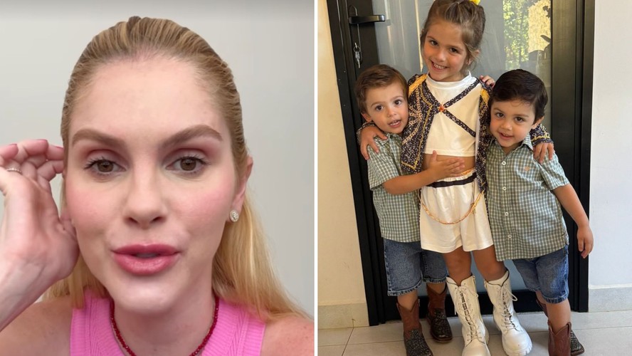 Bárbara Evans mostra sessão de fotos dos filhos