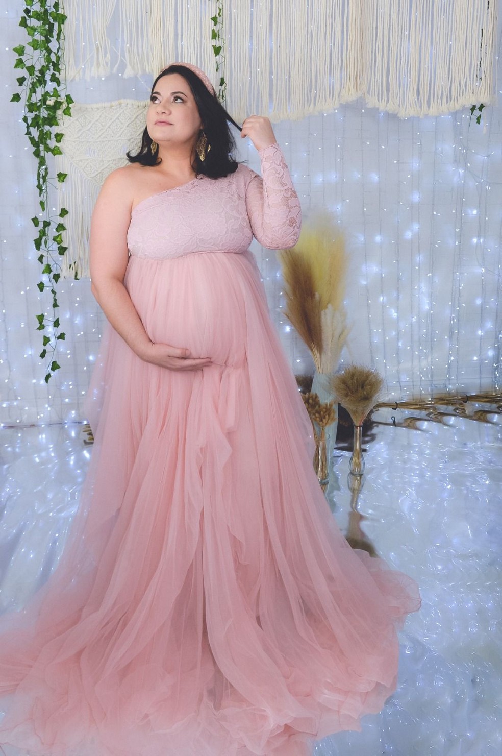 Cida engravidou de Valentina aos 38 anos — Foto: Acervo pessoal